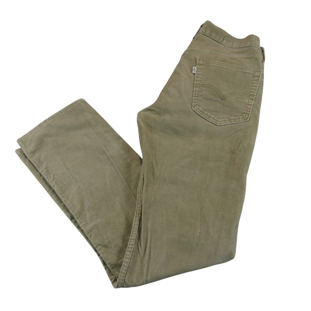 Levis Mens Corduroy Jeans 514 30 x‎ 32 Straight Fit Khaki Tan Cotton Polyester